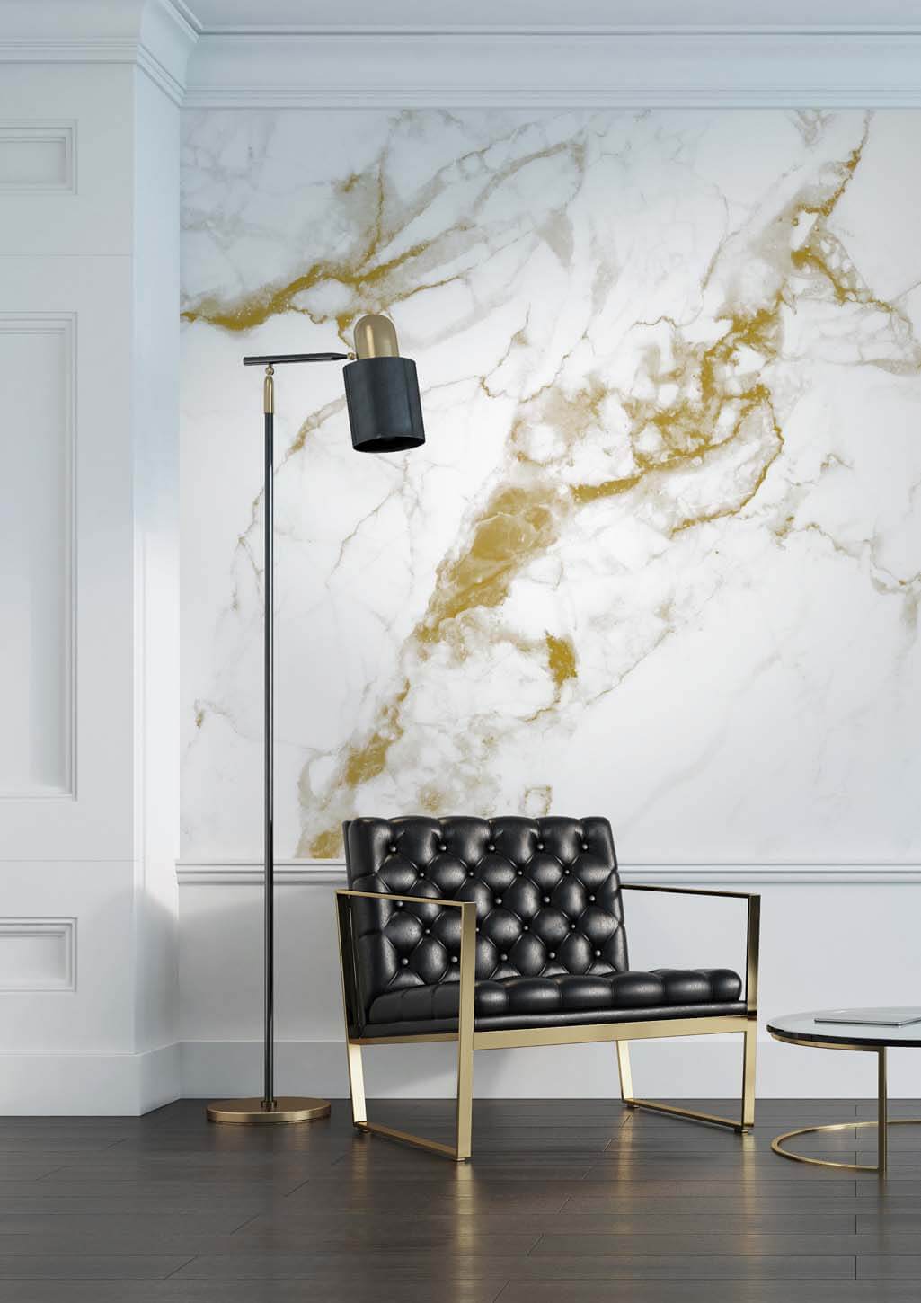 Verheugen Moeras Ritueel KEK Amsterdam Wonderwalls, fotobehang marble wit-goud | Zaansch Faam Webshop
